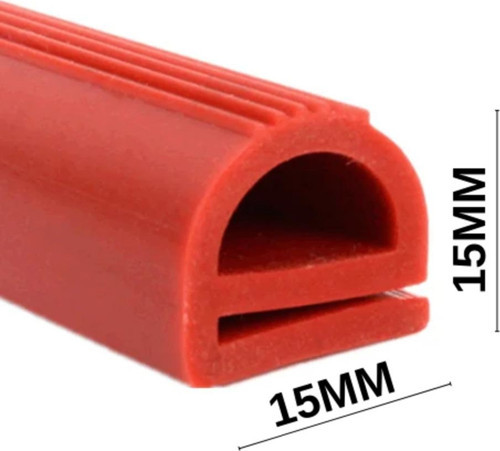 Ars Silikon Fırın Cam Contası E Fitili Cam Genişlik 15Mm Yükseklik 15Mm 10 Metre