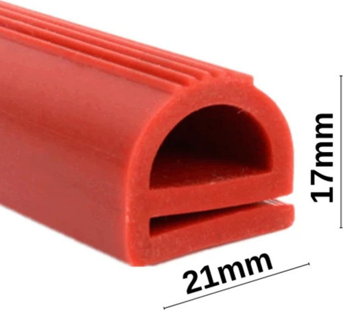 Ars Silikon Fırın Cam Contası E Fitili Cam Genişlik 21Mm Yükseklik 17Mm 50 Metre