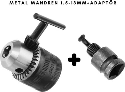 Mandren Adaptörü Ve Anahtarlı Mandren 1/2-20Unf 2 Parça