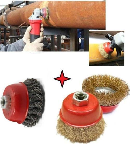 2 Parça Burgulu Çanak Tel Fırça