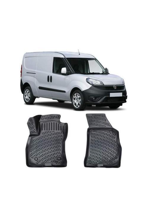 Fiat Doblo Panelvan (2 PARÇA) 2015 - 2022 Yılları Arası Uyumlu 3d Havuzlu Paspas Siyah