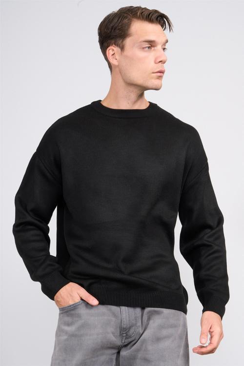 Çetinkaya Mentality 5290 Bisiklet Yaka Akrilik Triko Siyah