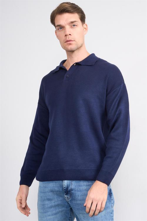 Çetinkaya Mentality 5291 Polo Yaka 2/35 Akrilik Triko Lacivert