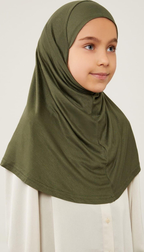 Lavender Pratik Çocuk Eşarp Haki CPX0303
