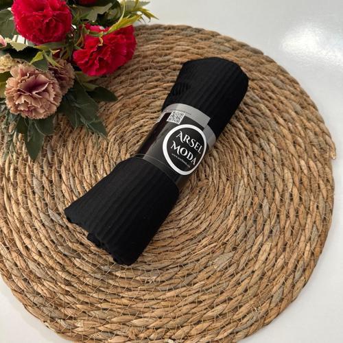 Pratik Pliseli Şal Siyah PVD0101