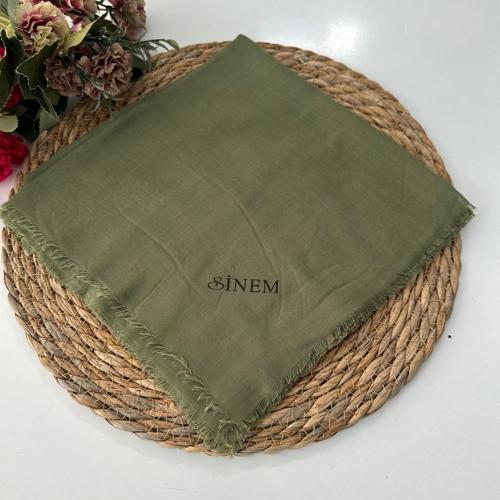 Düz Renk İnce Çekme Koton Pamuk Eşarp XTZ0110