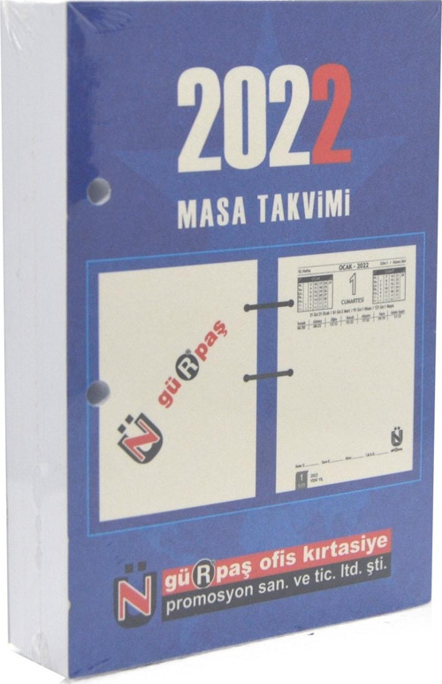 2022 Masa Takvimi Blok Takvim