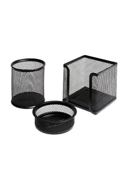 Metal Perfore 3`Lü Set Siyah Fx