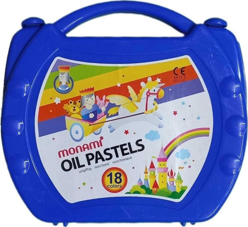 Çantalı Pastel Boya 18 Renk Mavi