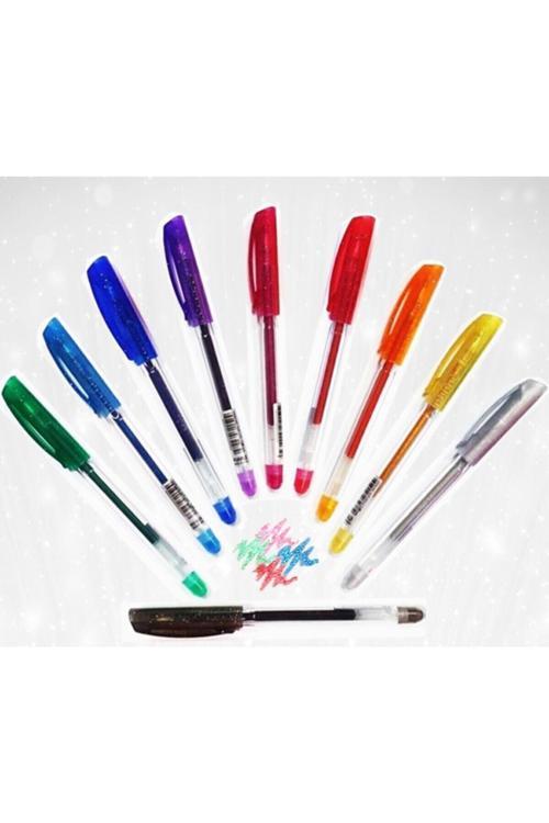 10 Renk Simli Jel Kalem Seti