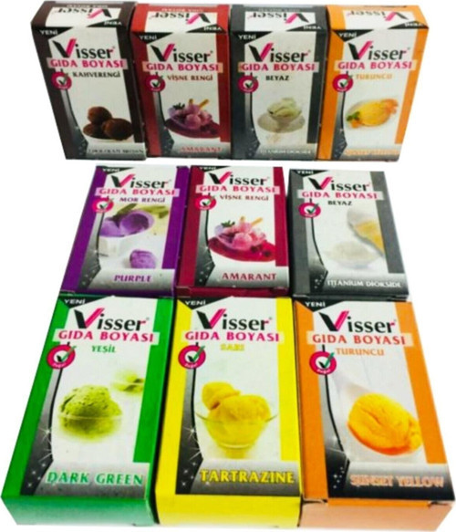 6 Adet Toz Gıda Boyası Net 9 Gr. 6 Farklı Renk G.B