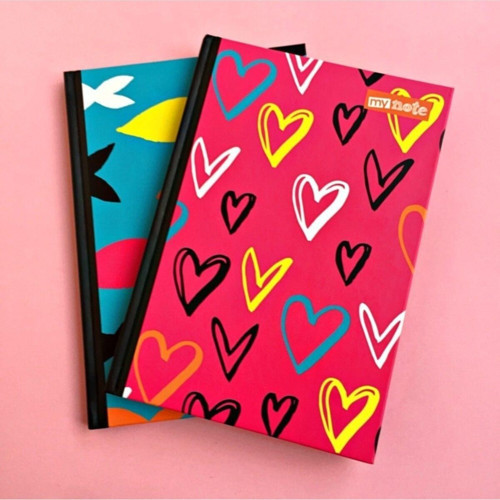 Neon Sert Kapaklı Defter 96 Yaprak 14X20