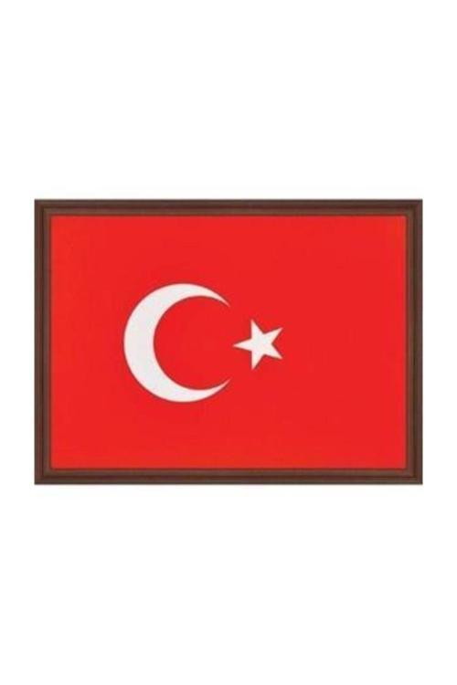 Türk Bayrağı Mdf Çerçeveli 25X35 Cm