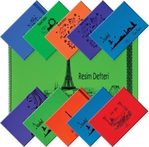 Defne 25X35 Sprialli Plastik K. 25 Yaprak Resim Defteri