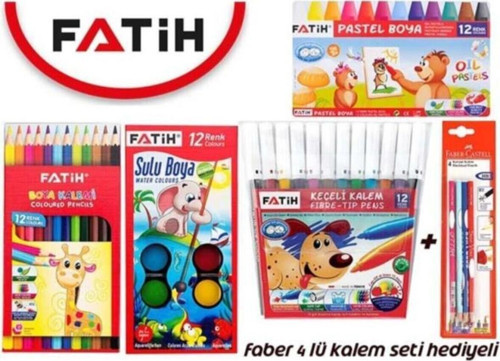 Öğrenci 4'Lü Boyama Seti (Kalem Seti Hediyeli) B.S