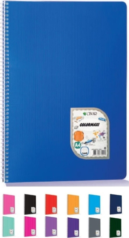 A4 Kareli Defter Colormaxi Spiralli Pp Kapak 40 Yaprak 12'Li Paket