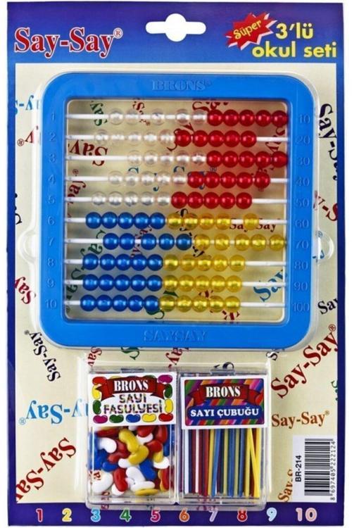 Brons 3 Lü Okul Seti Büyük (Abaküs+Fasulye+Çubuk)