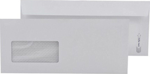 Diplomat Beyaz Zarf 100'Lü 110Gr Pencereli Fatura Zarfı Para Zarfı Silikonlu