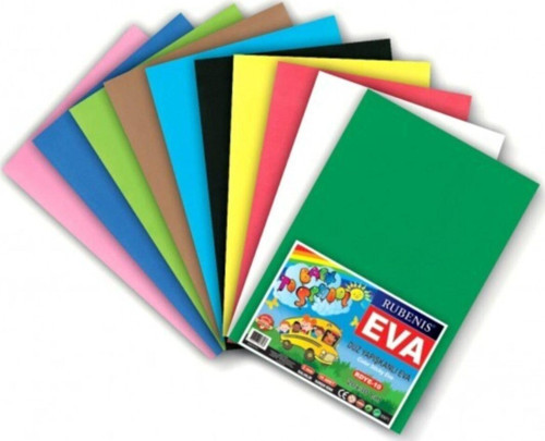 A4 20X30Cm Karışık 10 Renk 2Mm Yapışkanlı Eva