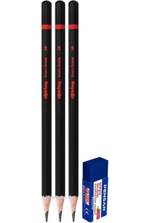 Kurşun Kalem 2B Siyah Sınav Kalemi 3 Adet
