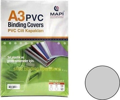 Cilt Kapağı Plastik Opak A3 160 Mıc Şeffaf--100 Lü