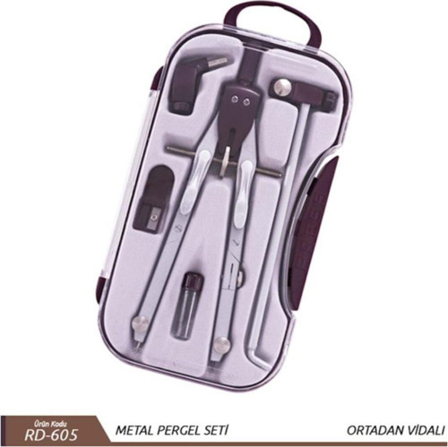 5Li Metal Vidalı Teknik Pergel Seti Rd-605