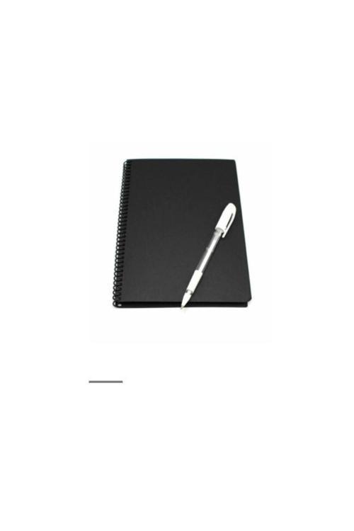40 Sayfa 17X24 Cm Siyah Defter Ve Beyaz Kalem
