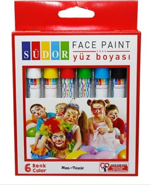 Yüz Boyası / Yüz Boyama Kalemi 6'Lı