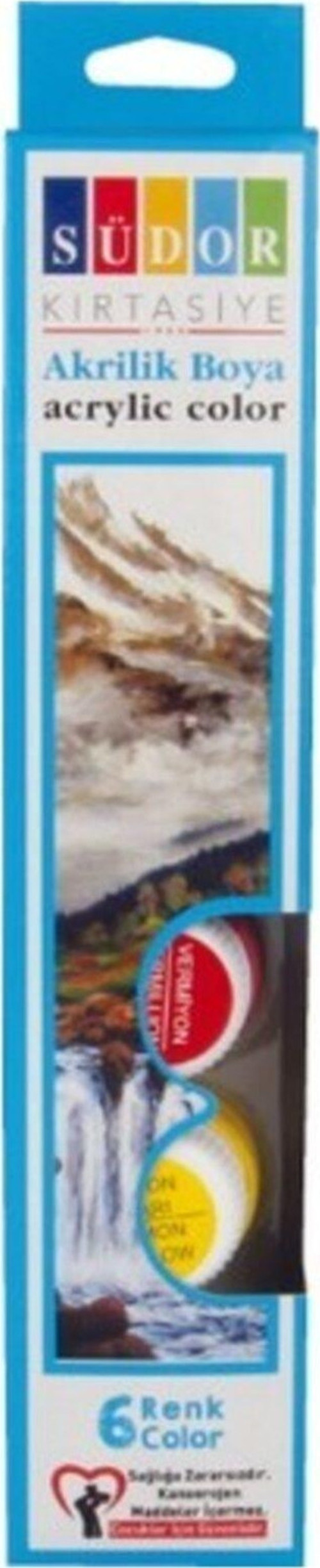 Sd-121 Akrilik Boya 6 Renk Takim 15 Ml. (Pvc Sise)