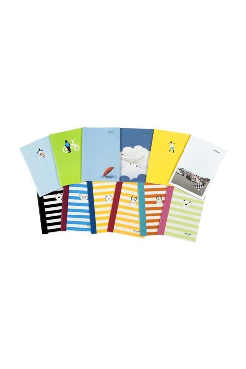 A5 Kaye Defter (Dikişli) Karton Kapak Çizgili 60 Yaprak Asorti Tekli (1 Adet)