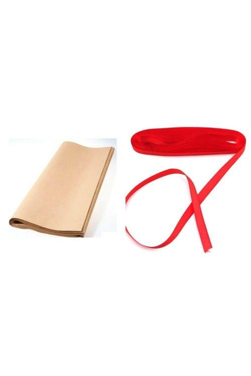 Kağıt Çeyiz Ve Paket Kağıdı 100 X 150 Cm 10'Lu Ve Kırmızı Kurdale