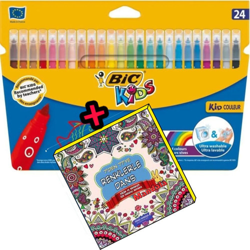 Kids Kid Couleur Yıkanabilir Keçeli Boya Kalemi 24 Renk 841800