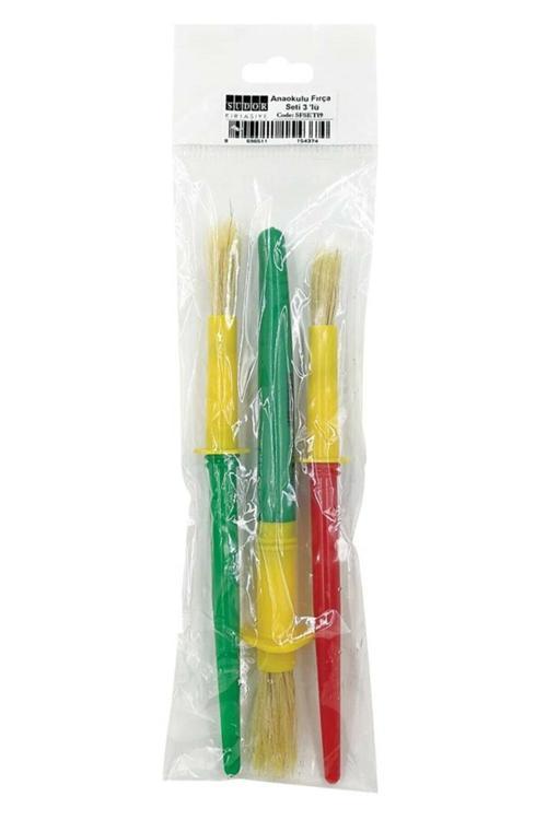 Ilk Fırçam 3'Lü Resim Fırçası Okul Öncesi Fırça