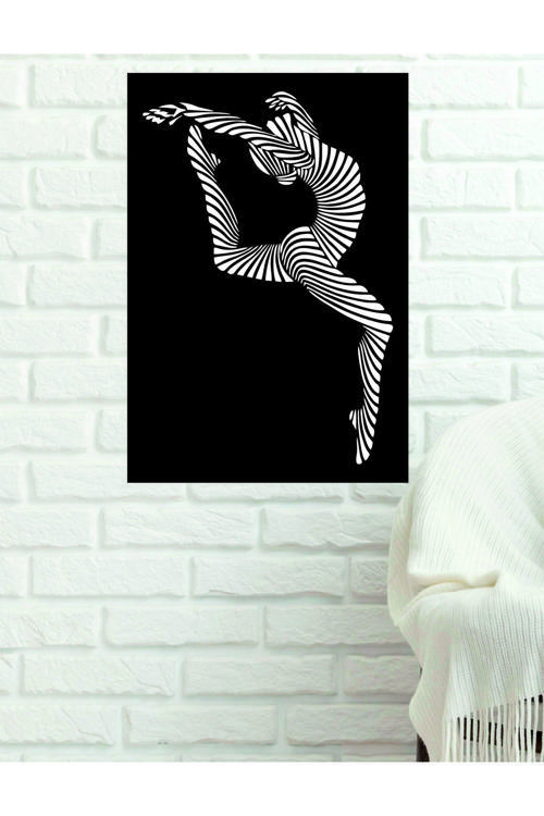 3D Balerin Dekoratif Ahşap Tablo