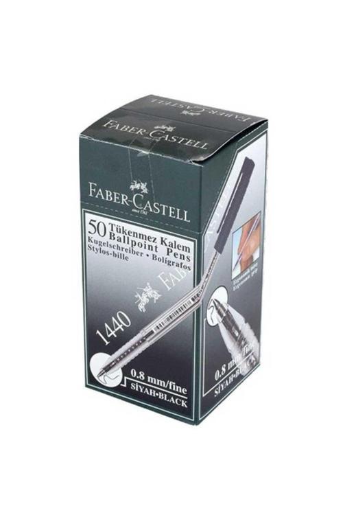 Faber-Castell 1440 Tükenmez 0.8 Siyah 50'Li Kutu