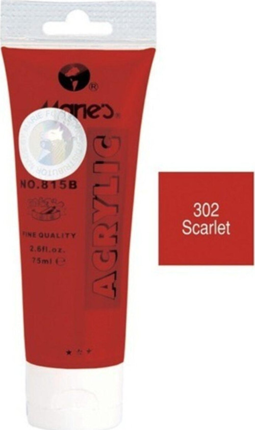 Akrilik Boya 75 Ml Scarlet 815-302 Mrmar0145 (1 Adet)