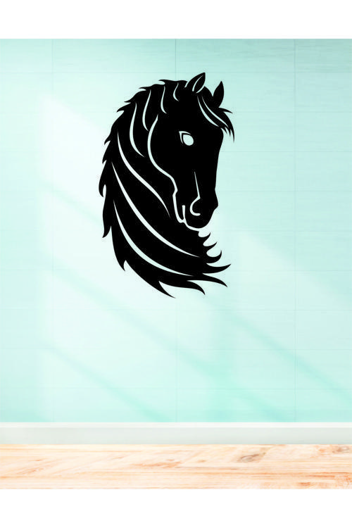 At Başlı Dekoratif Ahşap Duvar Dekoru