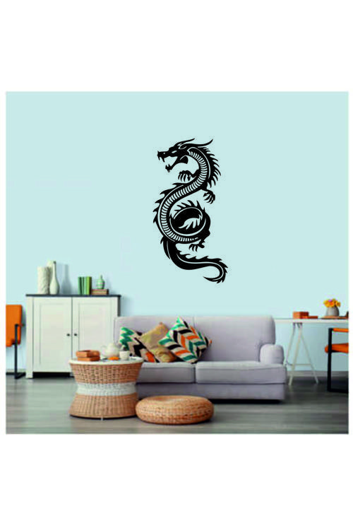 Ejderha Dekoratif Ahşap Duvar Dekoru,