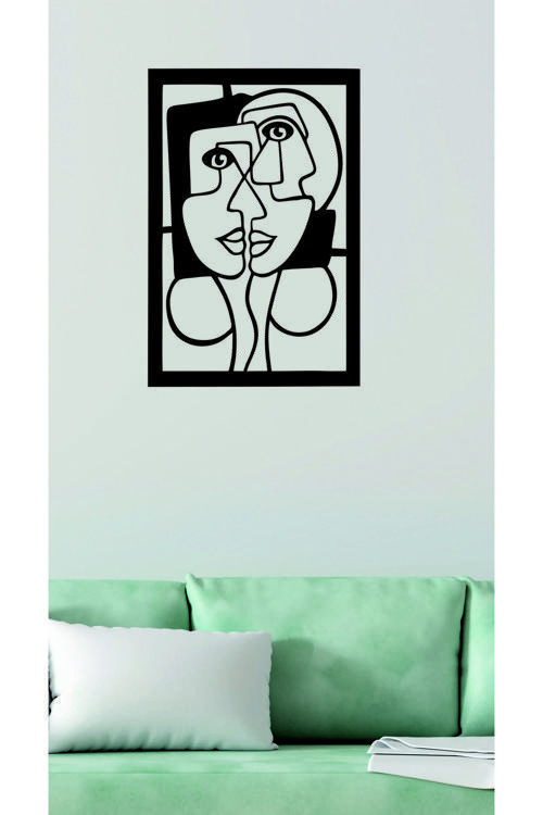 Picasso Kadın Yüzü Dekoratif Ahşap Tablo