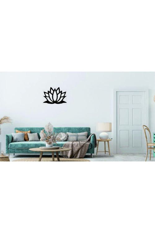 Lotus Çiçeği Dekoratif Ahşap Duvar Dekoru