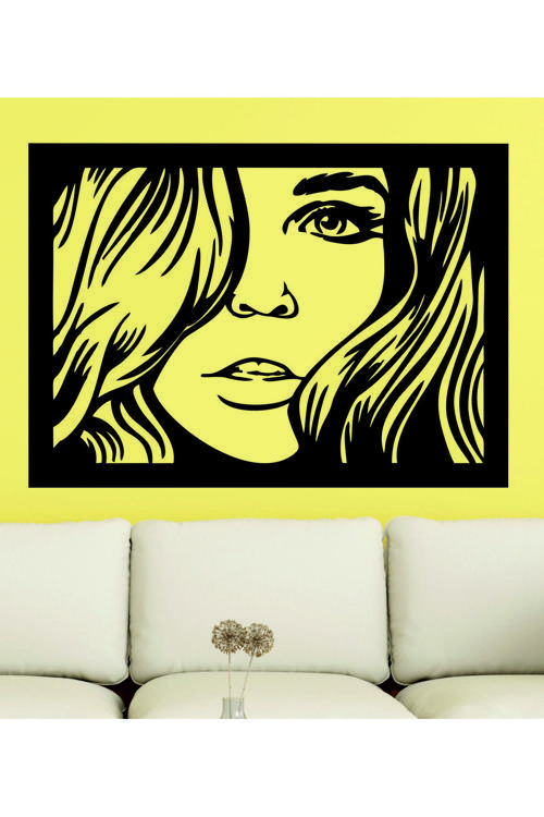 Kadın Yüzü Dekoratif Ahşap Duvar Tablosu