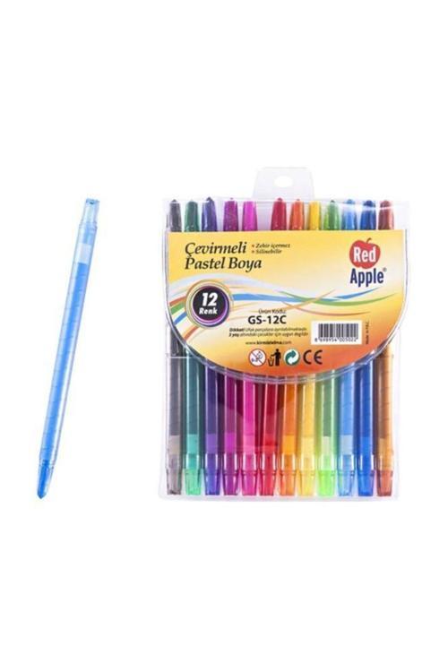 Gs12C Çevirmeli Mum Boya 12 Renk