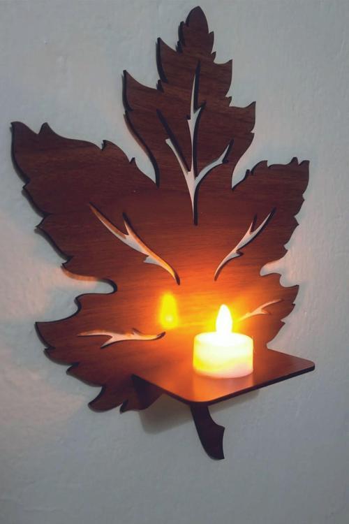 Kahverengi Çınar Yaprağı Ev Dekorasyonu