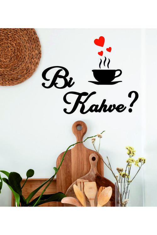 Kalpli Bi Kahve Duvar Dekor Seti