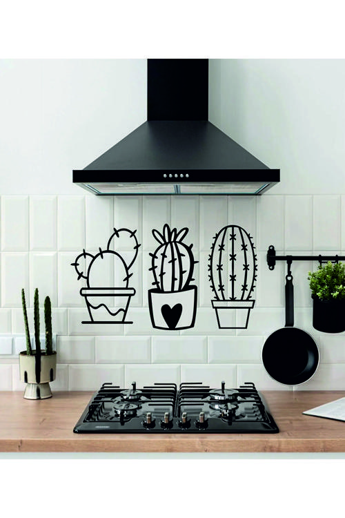 3'Lü Kaktüs Mutfak Dekor Süs Seti