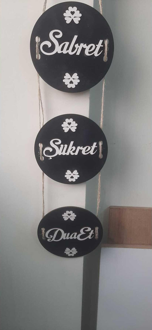 Sabret Şükret Dua Et Tablo Hediyelik