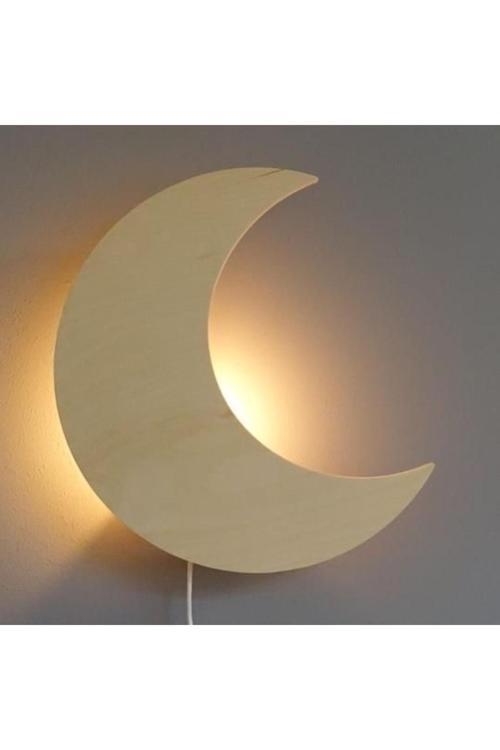 Ay Gece Lambası Çocuk Odası Bebek Odası Dekoratif Aydınlatma 30 Cm