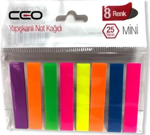 8 Renk Mini Yapışkanlı Not Kağıdı Index