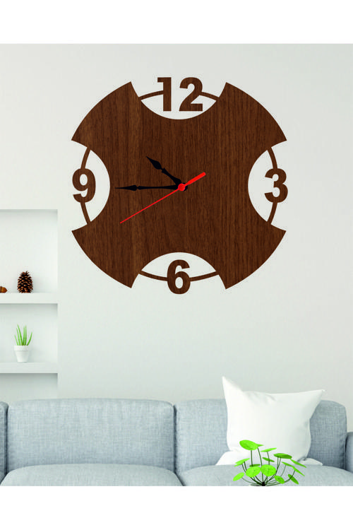 Yarasa Dekoratif Ahşap Duvar Saati