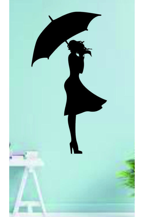 Rüzgar Ve Kadın Dekoratif Ahşap Tablo